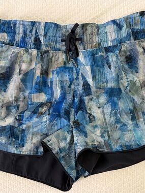 lululemon athletica Blue Multi Athletic Reversible Shorts